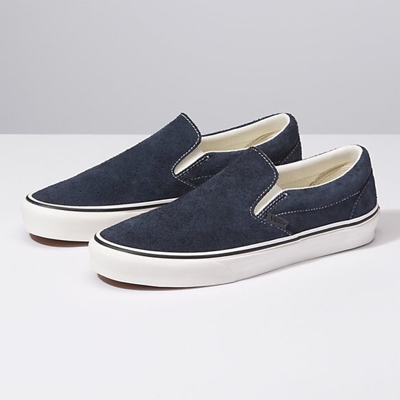 vans classic slip on hairy suede